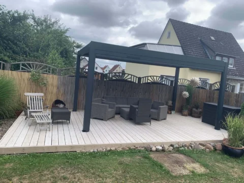 Kundenfoto zu HUUN Pergola Piano, Lamellendach manuell von Torsten P.