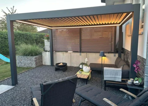 Kundenfoto zu HUUN Pergola Piano, Lamellendach manuell von André B.