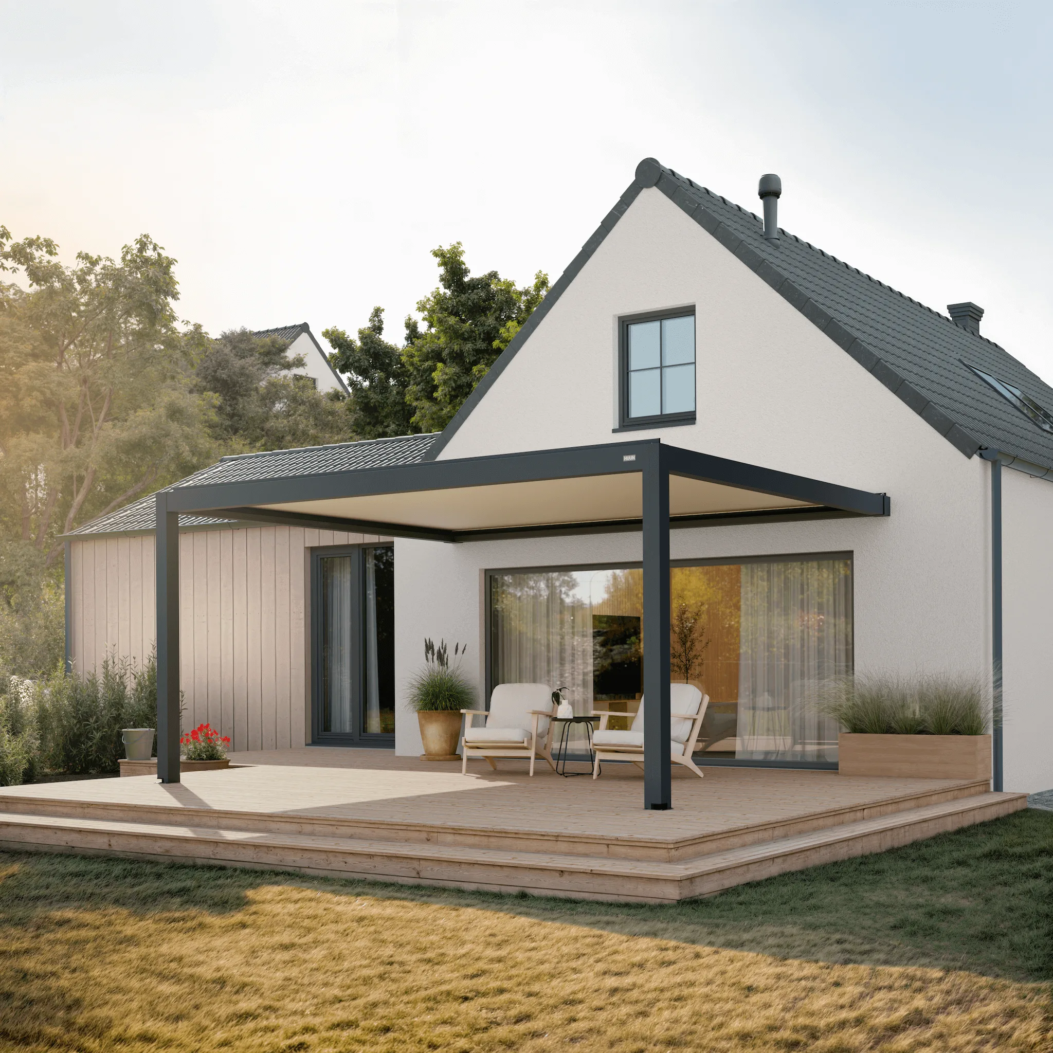 HUUN Equa mit Lamellendach in Wandmontage