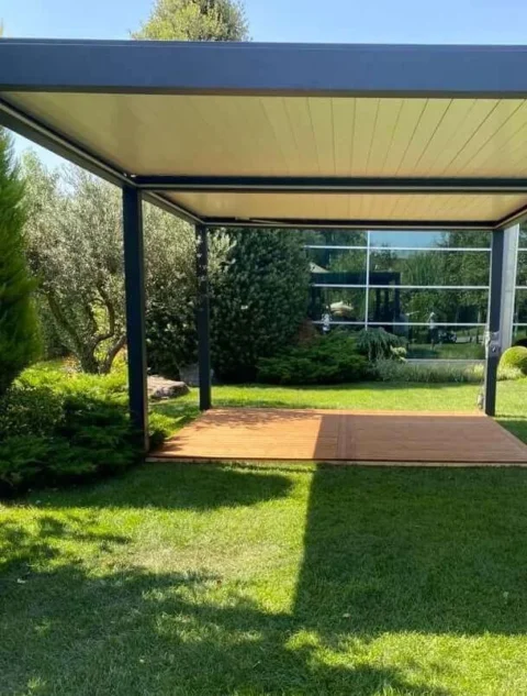 Kundenfoto zu HUUN Pergola Equa, Lamellendach elektrisch mit LED von Klaus