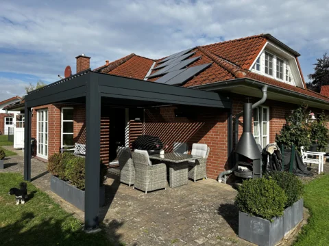 Kundenfoto zu HUUN Pergola Equa, Lamellendach elektrisch mit LED von Breuer