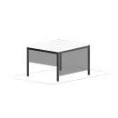 Screen-Rollo mit Solar - Screen zwischen zwei Pfosten