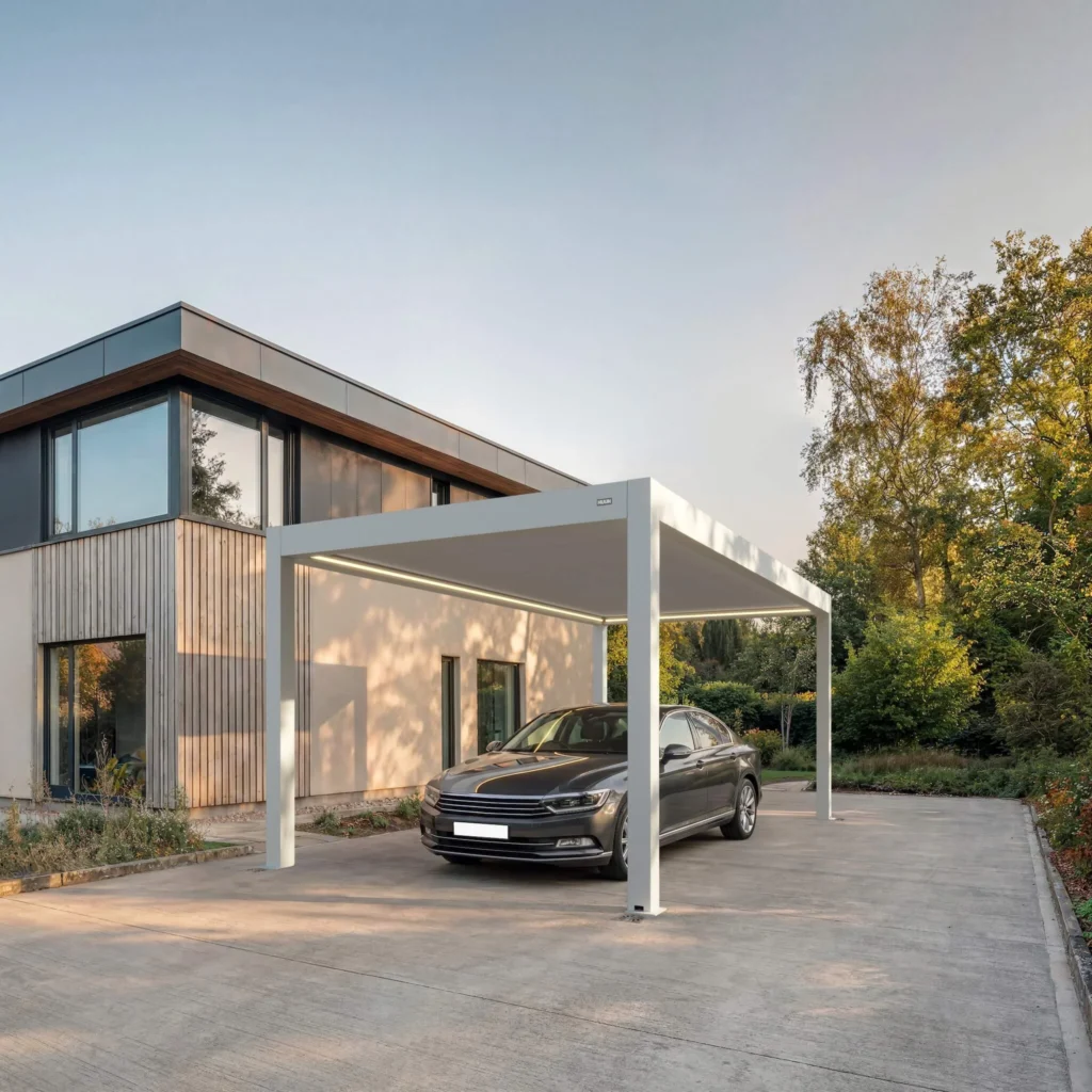 Aluminium Carport 3x6 in Weiß RAL 9010